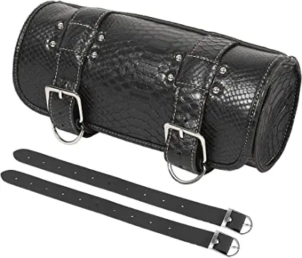 Heavy duty Universal Handlebar Tool Bag Cycling Barrel Roll Bag for Motorcycle Waterproof Faux Leather
