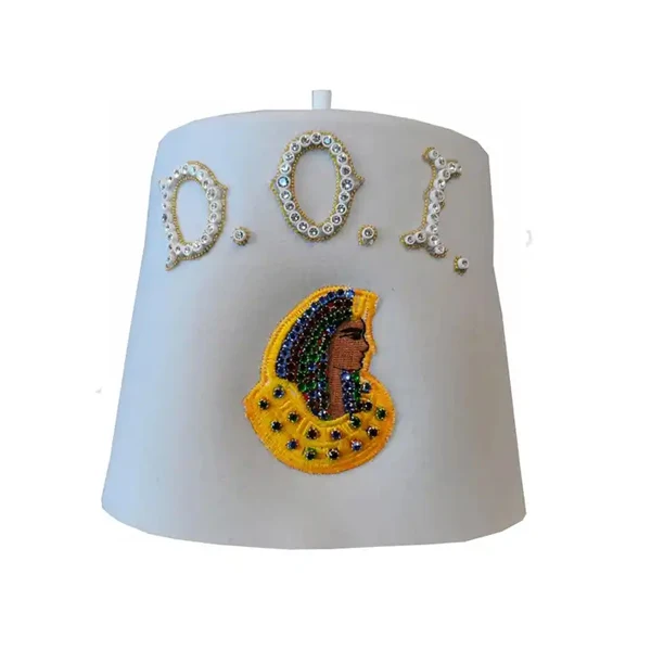 Masonic temples OEM shriners fezzes High Quality Masonic Degrees Cap Hat Hand Embroidery Gold/Silver Billions 2024Sword Fez Hat