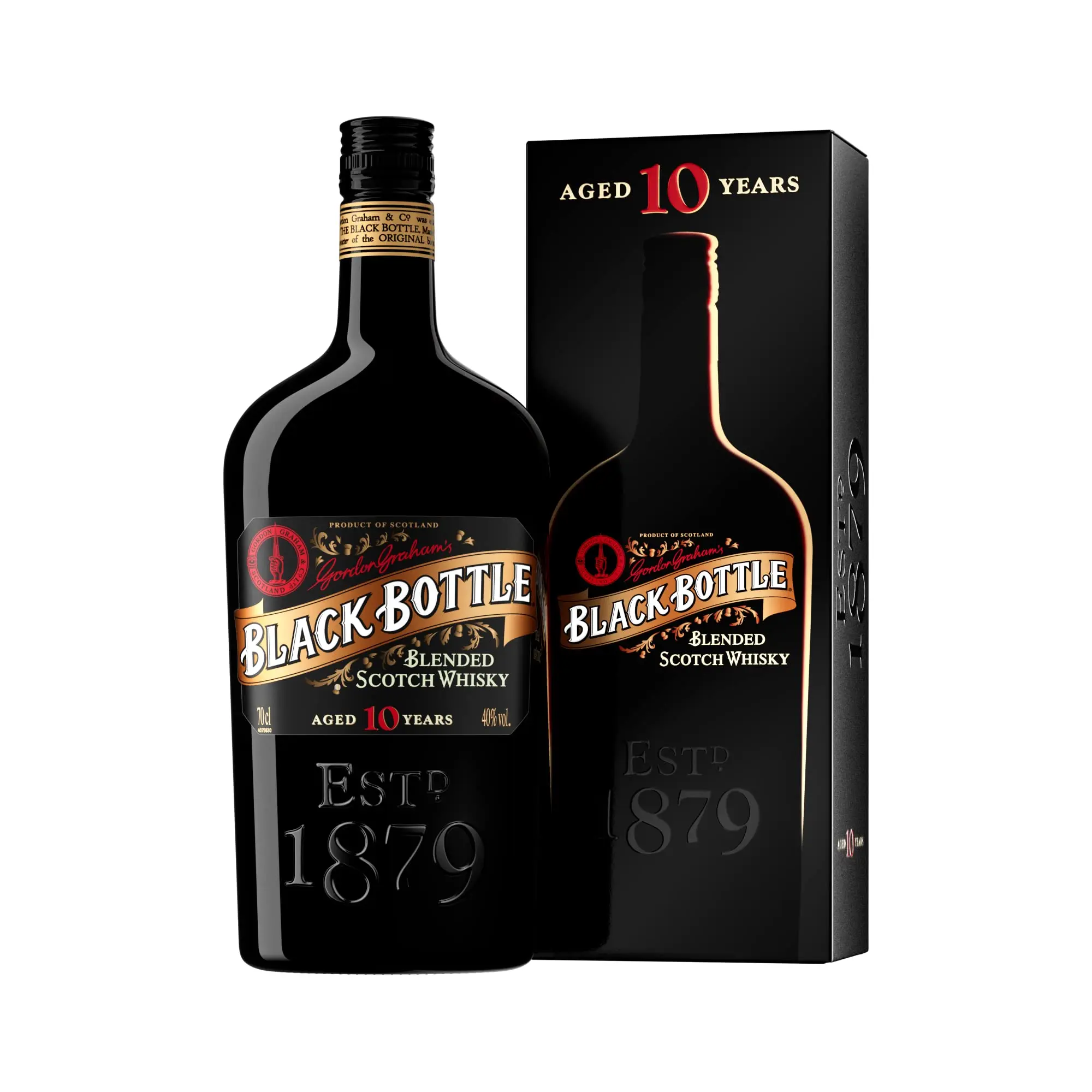 Island Smoke Blended Whisky in Black Bottle Distilled from Barley and Wheat Bulk Packaging