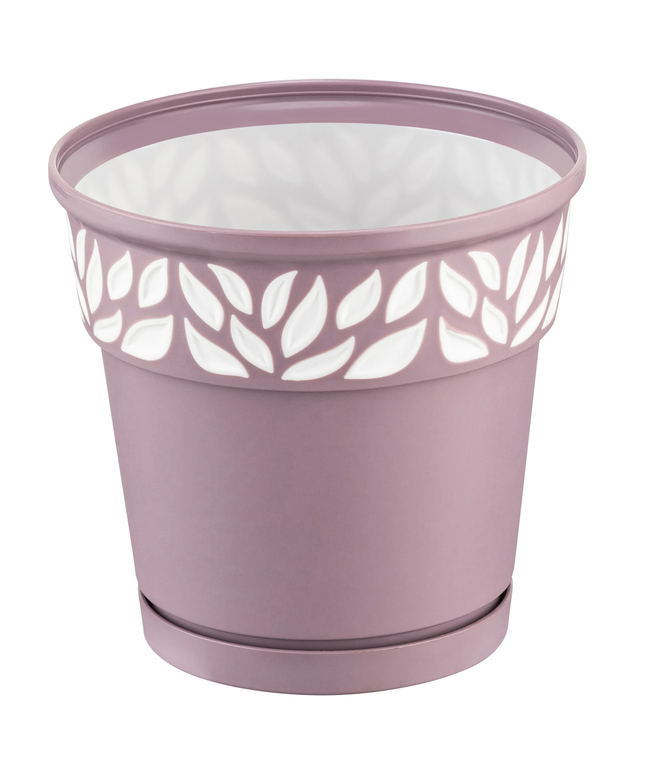 1,25 LT RED Durable Decorative Plastic Flower Pot with Elegant Cutout Design for Indoor Outdoor Use Lightweight Plant Container