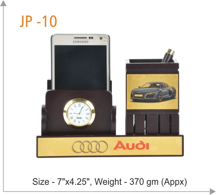 Luxury Design Cheap Price Wooden Pen Stand Pen Phone Holders Table Phone Holder Pen Stand Custom Branding Office Table