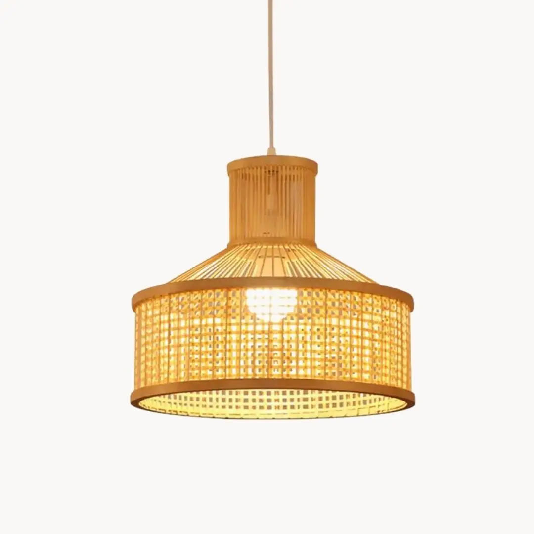 Rattan Pendant Light Rattan Hanging Light Fixture Wicker Hanging Ceiling Lights Chandelier for Dining Room