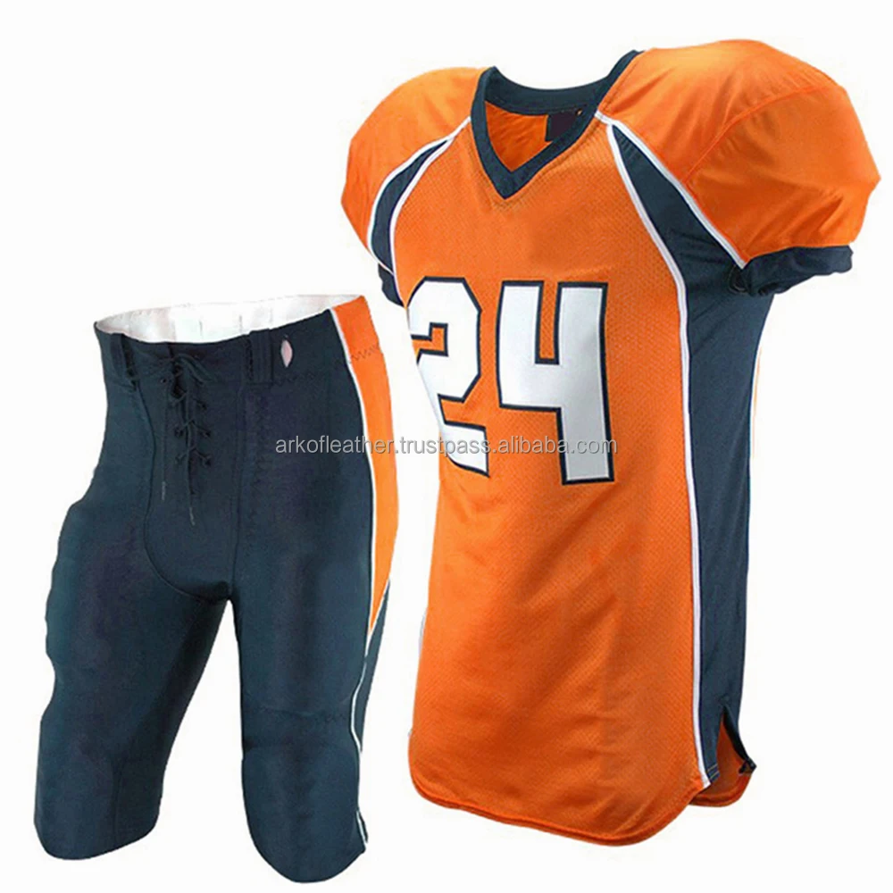 Pakistan Manufacture American Football Uniform Kit Customized Printed logo American Football Uniforms Set For Youth