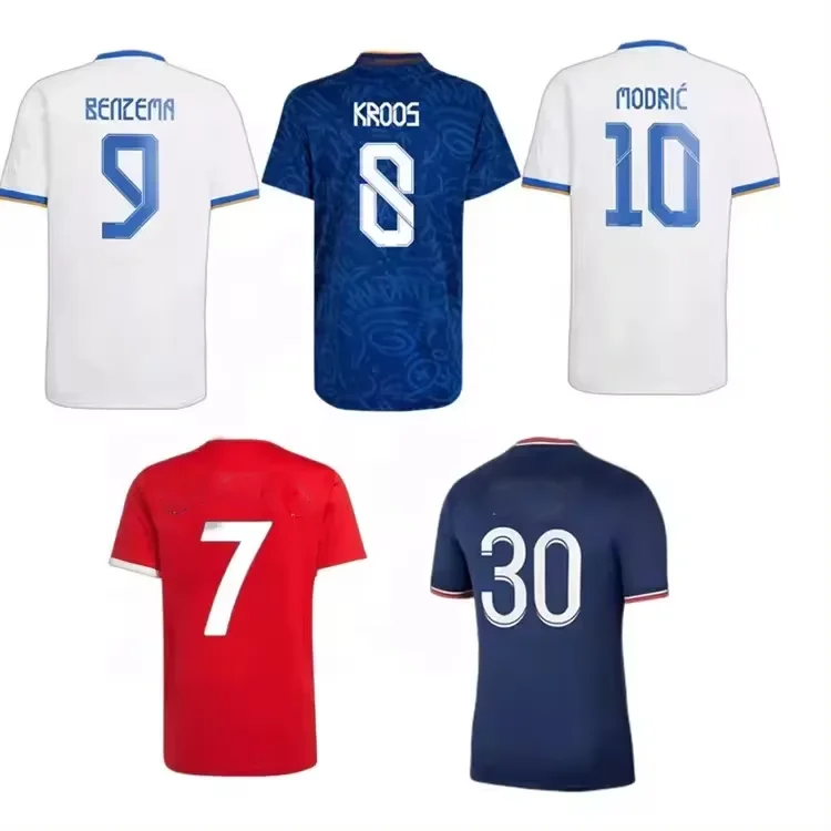 Futbol custom maillot de real thailand wholesale clothing jersey uniform jersey soccer camisetas 1pcs 2022