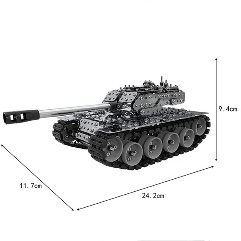 Hot Sale Classic Tank 3D Metal Building Block Set Kids Construction DIY Assembly Toys Educational Metal Puzzle Toys