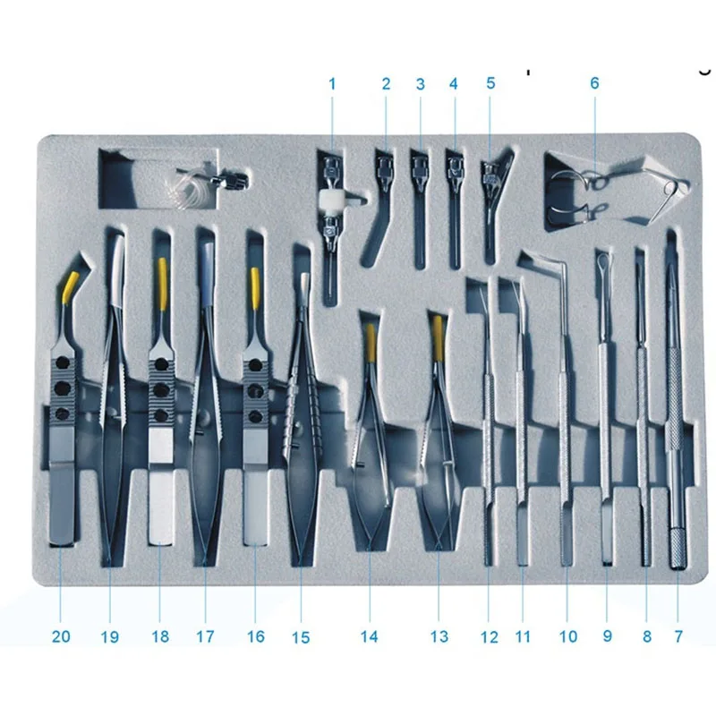 Micro Instrument Set For Cataract Intraocular Lens Implantation Ophthalmic Surgery Set Eye Surgery Ophthalmology Instruments