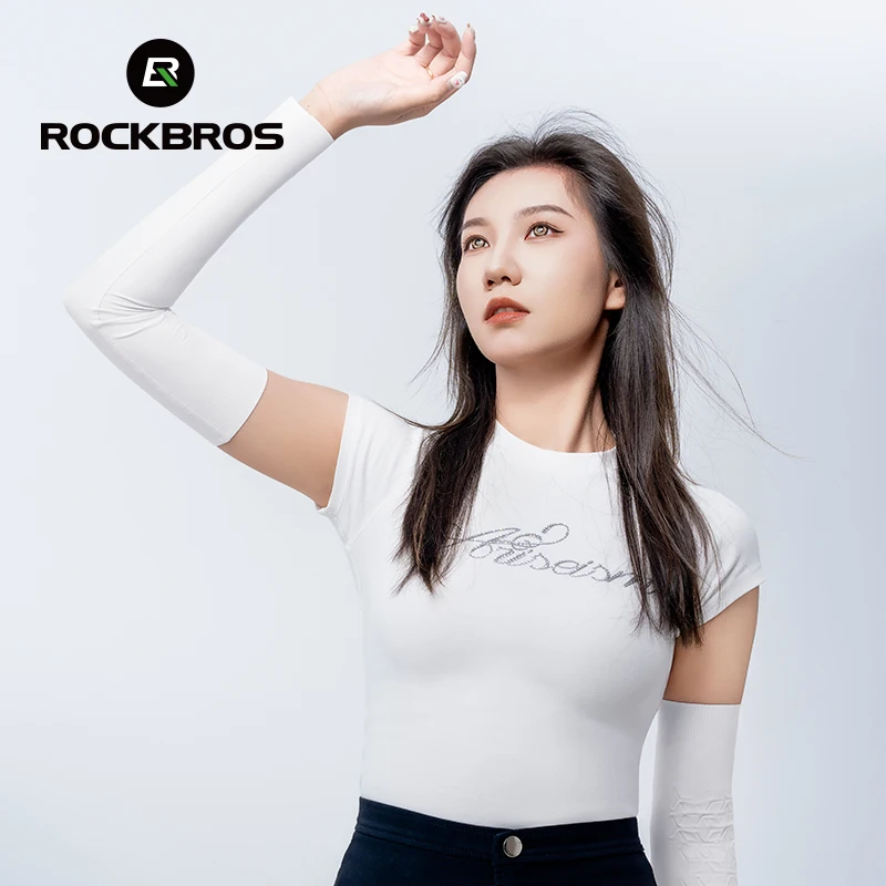 ROCKBROS Summer Sports Arm Sleeves Custom Printed Anti-UV UPF50+ Cycling outdoor basketball Sun Protection Arm Sleeves