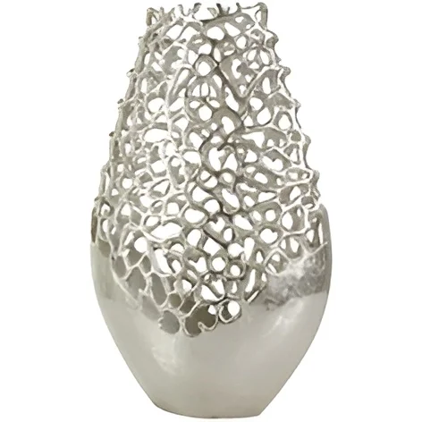 Modern Slim Silver Metal Flower Table Vase Wedding Centre Table Decoration and Room Floor Vase Available for Decorations