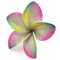 Handmade Handcraft Best Seller Selling  High Grade EVA foam hawaiian plumeria frangipani flower with special brush pattern print