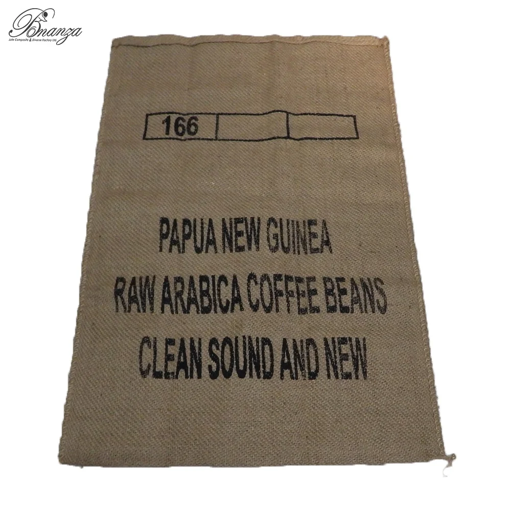 100% Export Quality 100 cm by 65 cm or 39 inch by 25.6 inch Food Grade Jute Bag for Coffee Bean Packaging from Bangladesh