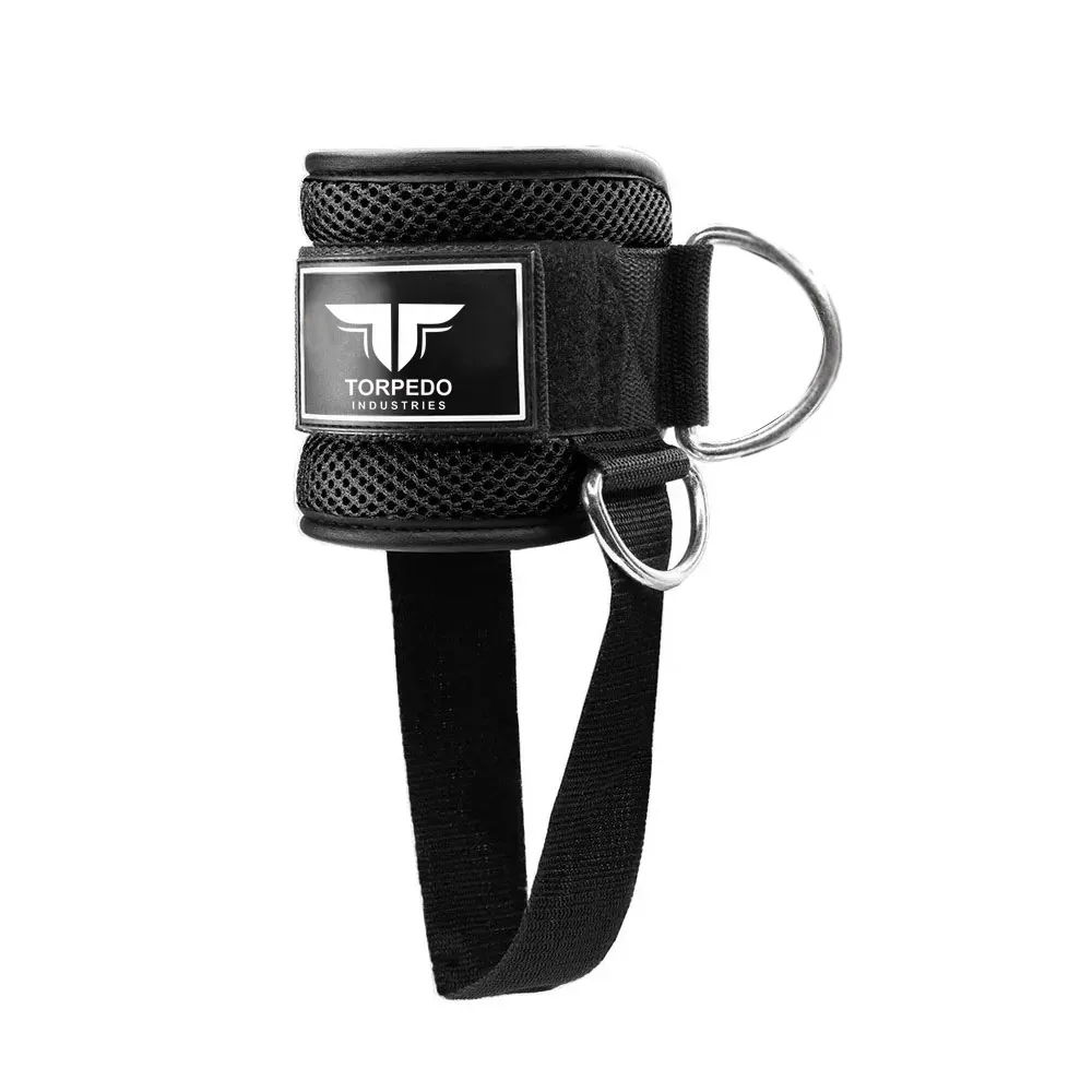 Custom Adjustable Cable Machines Gym Ankle Strap Fitness Cuff Support Weight Lifting D Ring Men & Women Workout Ankle Straps