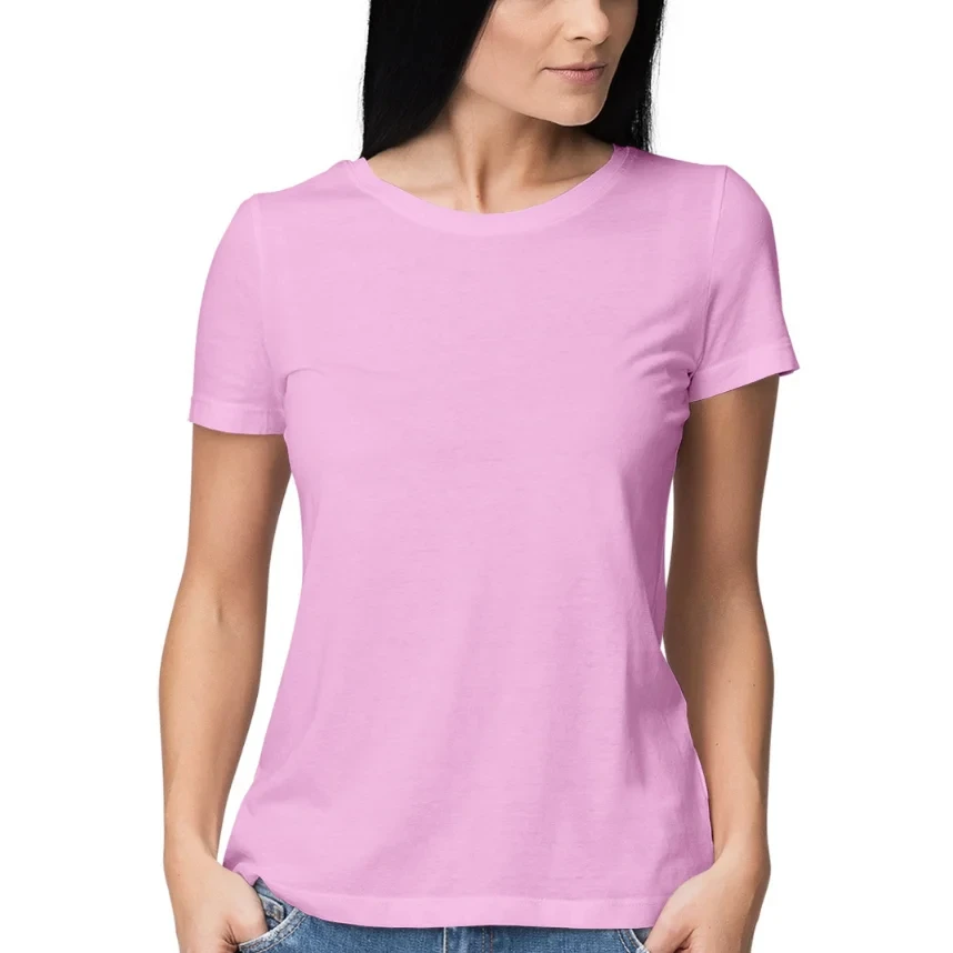 Women Short Sleeve O-Neck Casual Wear Plain T Shirts 100% Cotton High Quality Breathable T Shirts With Customized Colors