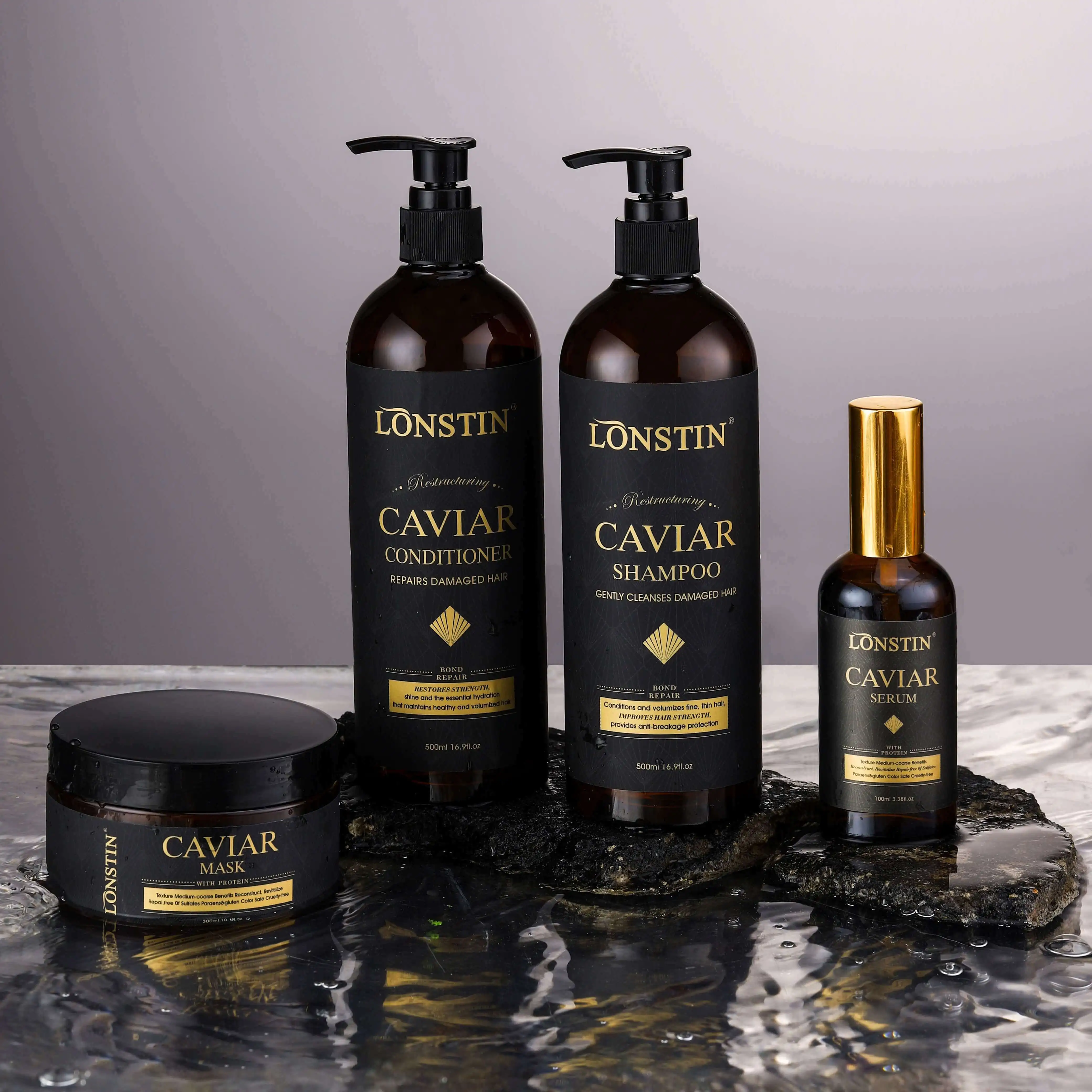caviar hair care set