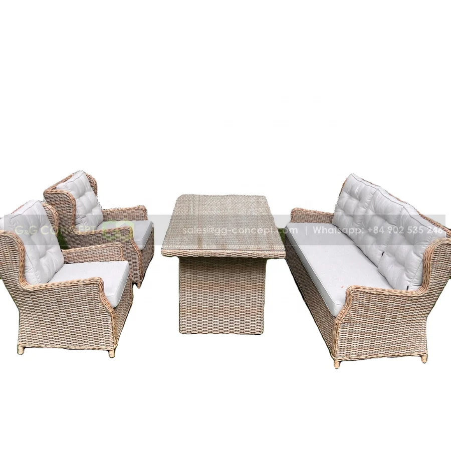 Wicker Furniture Outdoor Indoor Set Corner And Armchair For Sofa Set With Cushion And Table Buy At Cheap Price In Bulk