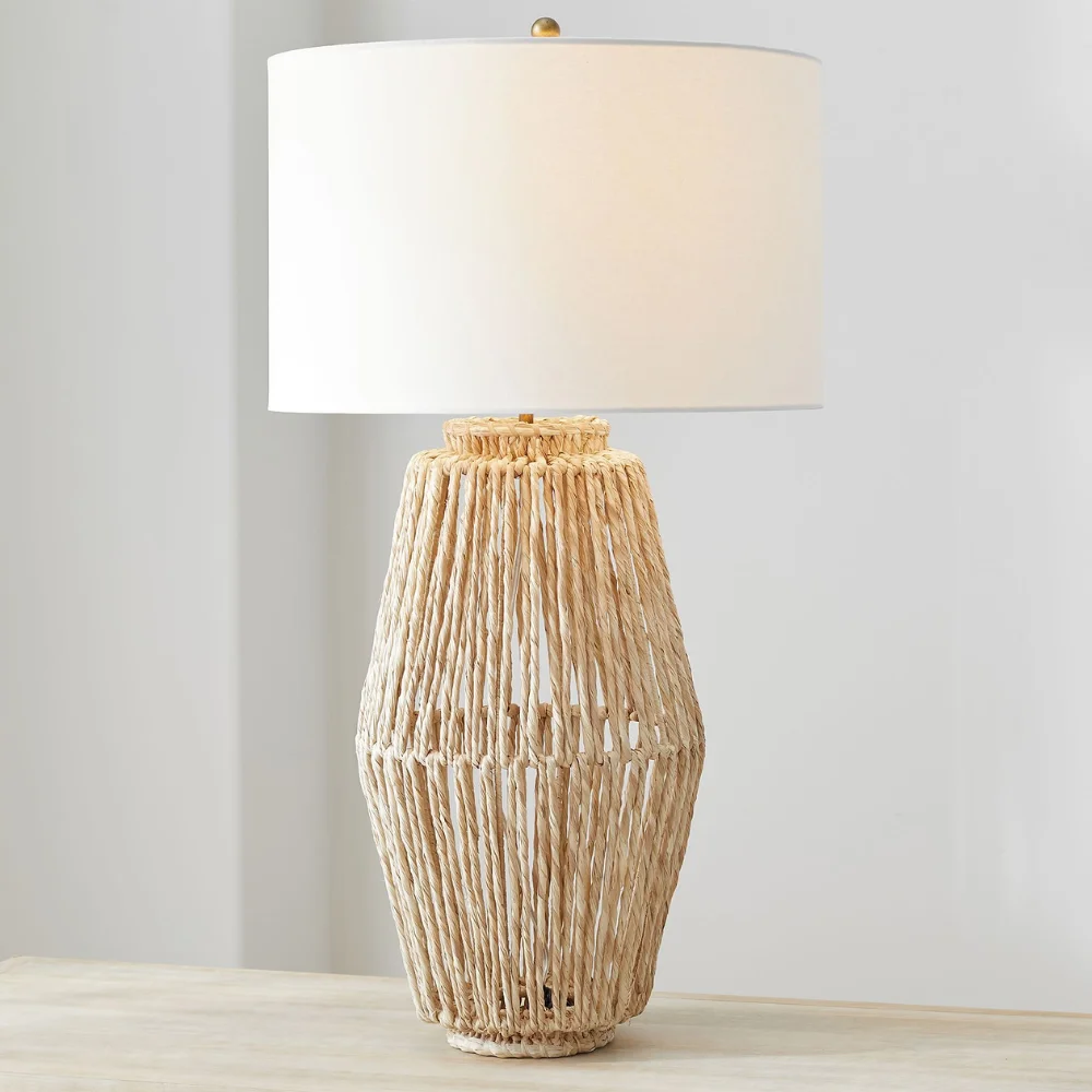 Top products cheap price seagrass woven table lamp cover holder nightstand lamp wholesales made in Vietnam