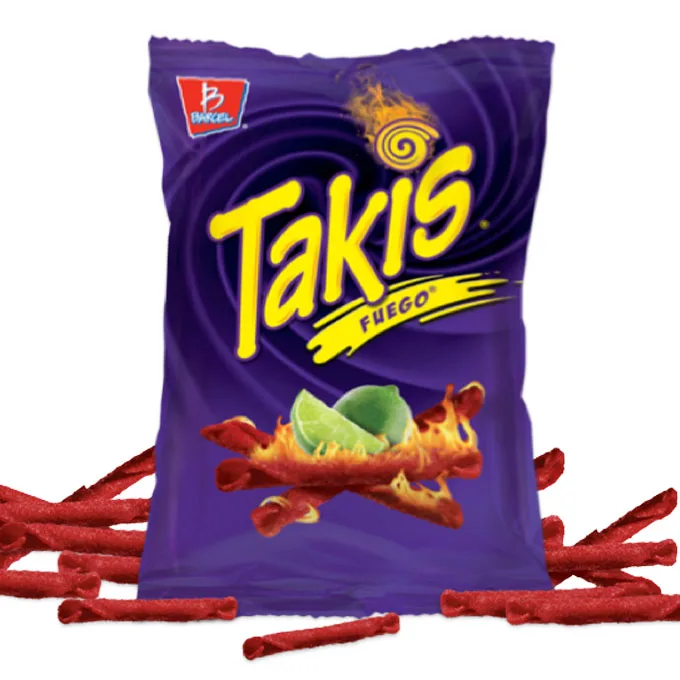 Takis Mini Fuego Tortilla Chips offer an intense flavor combination of hot chili pepper and lime