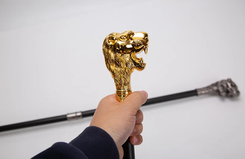 Decorative luxury 2 Piece Vampire Cospaly Walking Stick b Brass Lion Handle Cane Halloween costume walking stick