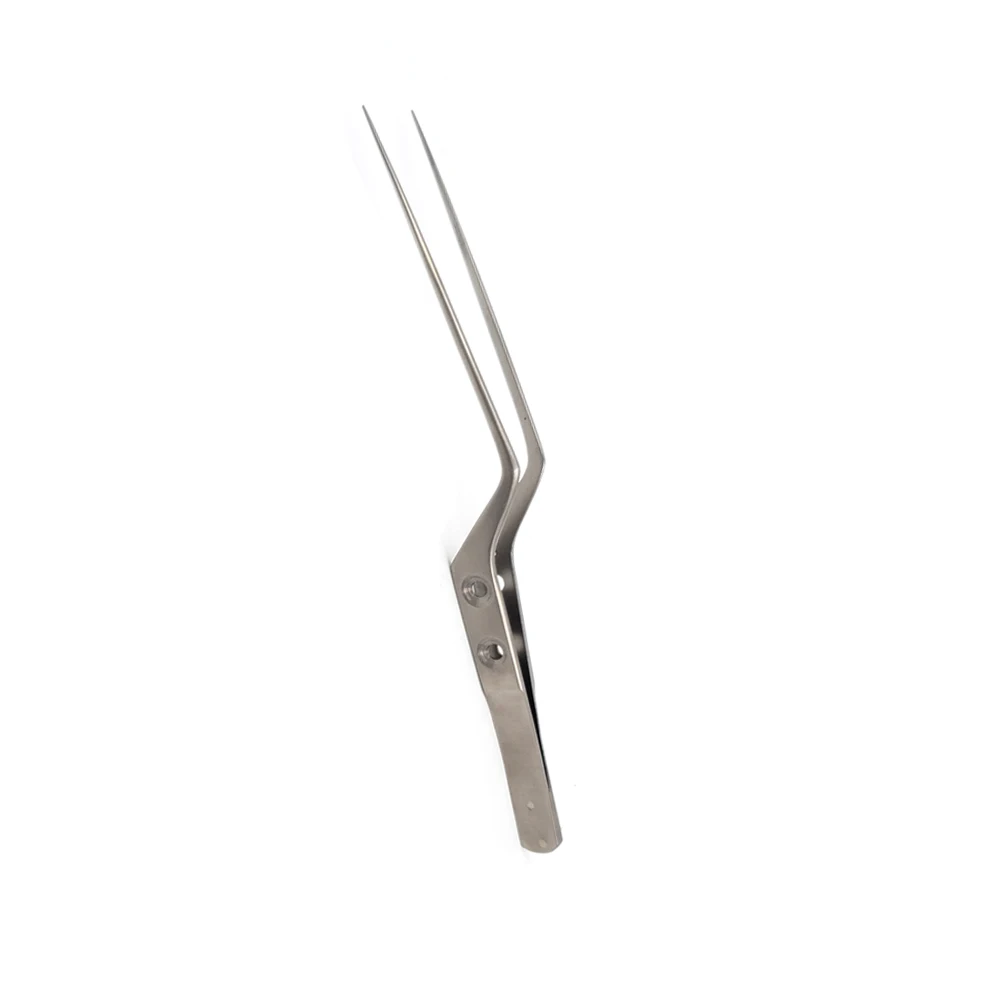 Yasargil Flat-Handled Micro Forceps 1mm Blunt Tip Bayonet Micro Instruments Curved Needle Basis Surgical Surgical Instruments