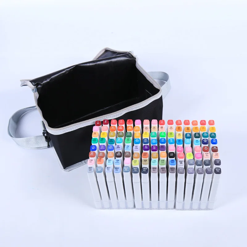 Hot Selling Marker Pen Sets Art Supplies For Kids Marker Pens Dual Tip Permanent Brush Color Marker Pens Set