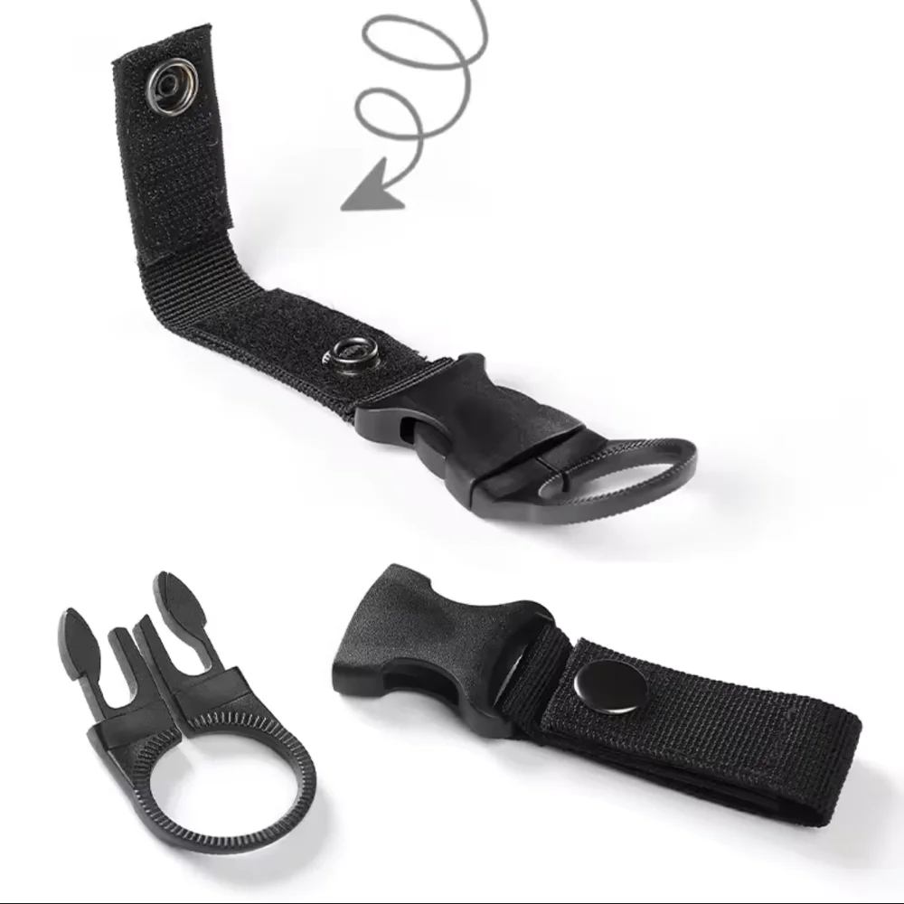 Water Bottle Ring Keychain Holder Clip Multifunction Nylon Webbing Key Chain Hook Climbing Carabiner Belt Backpack Hanging Clips