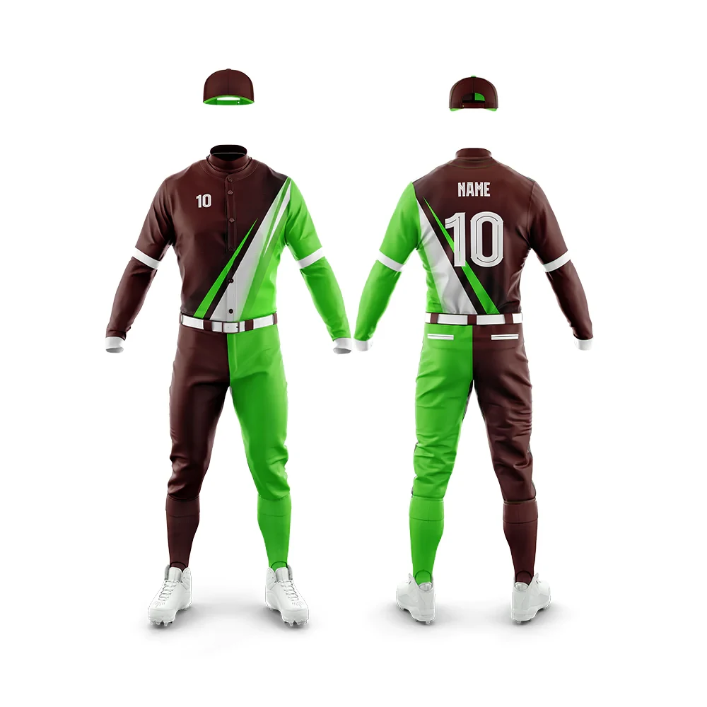 Top Sale Custom Baseball Jersey uniform design for men sublimated youth bottom down softball uniform with pants