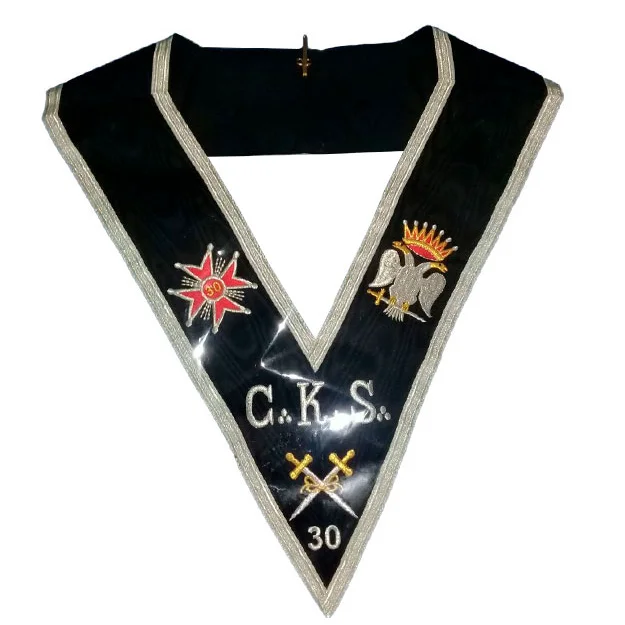 Customized Design Mason Regalia Collars In custom Color With Embroidery Badges Masonic Regalia Collar