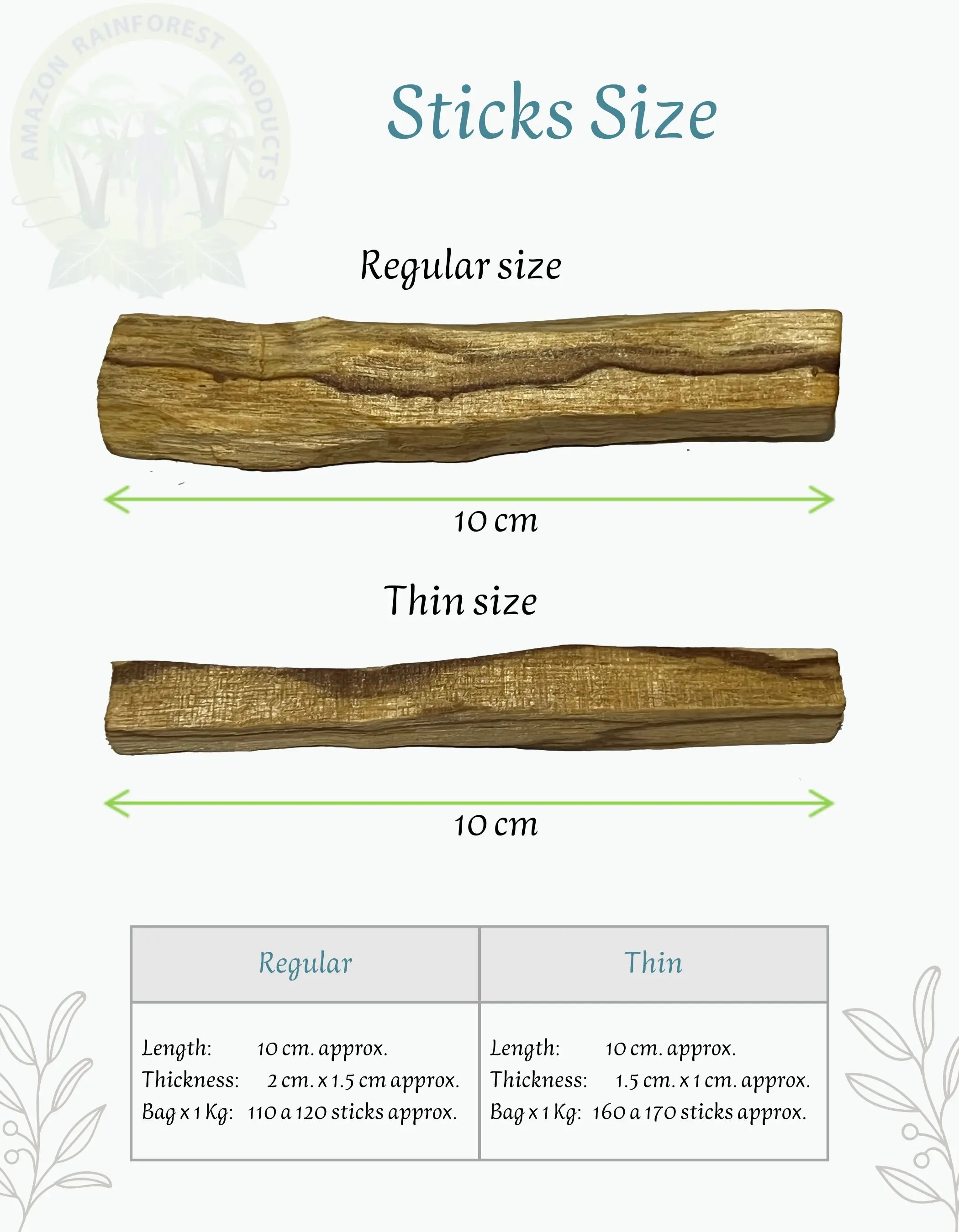 Customized 20 Units 200g Approx. Palo Santo Wood Sticks Boxes Aromatherapy Resin Wax Length 10cm Thickness 1.5-2cm Logo Label