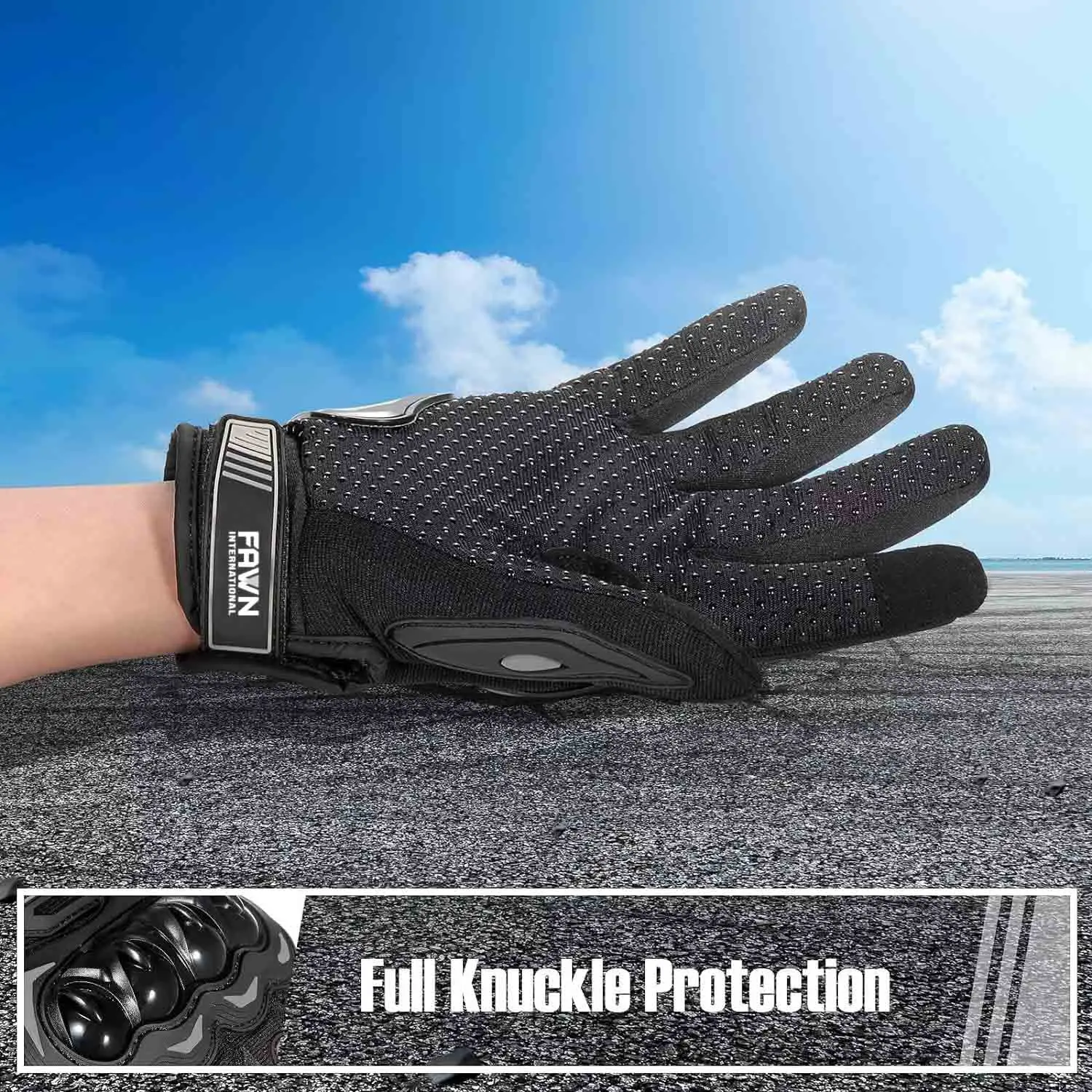 Mountain Bike Gloves for Men Women Motorcycle Cycling Gloves with 5MM SBR Pad Touch Screen Knuckle Protection Motocross Gloves