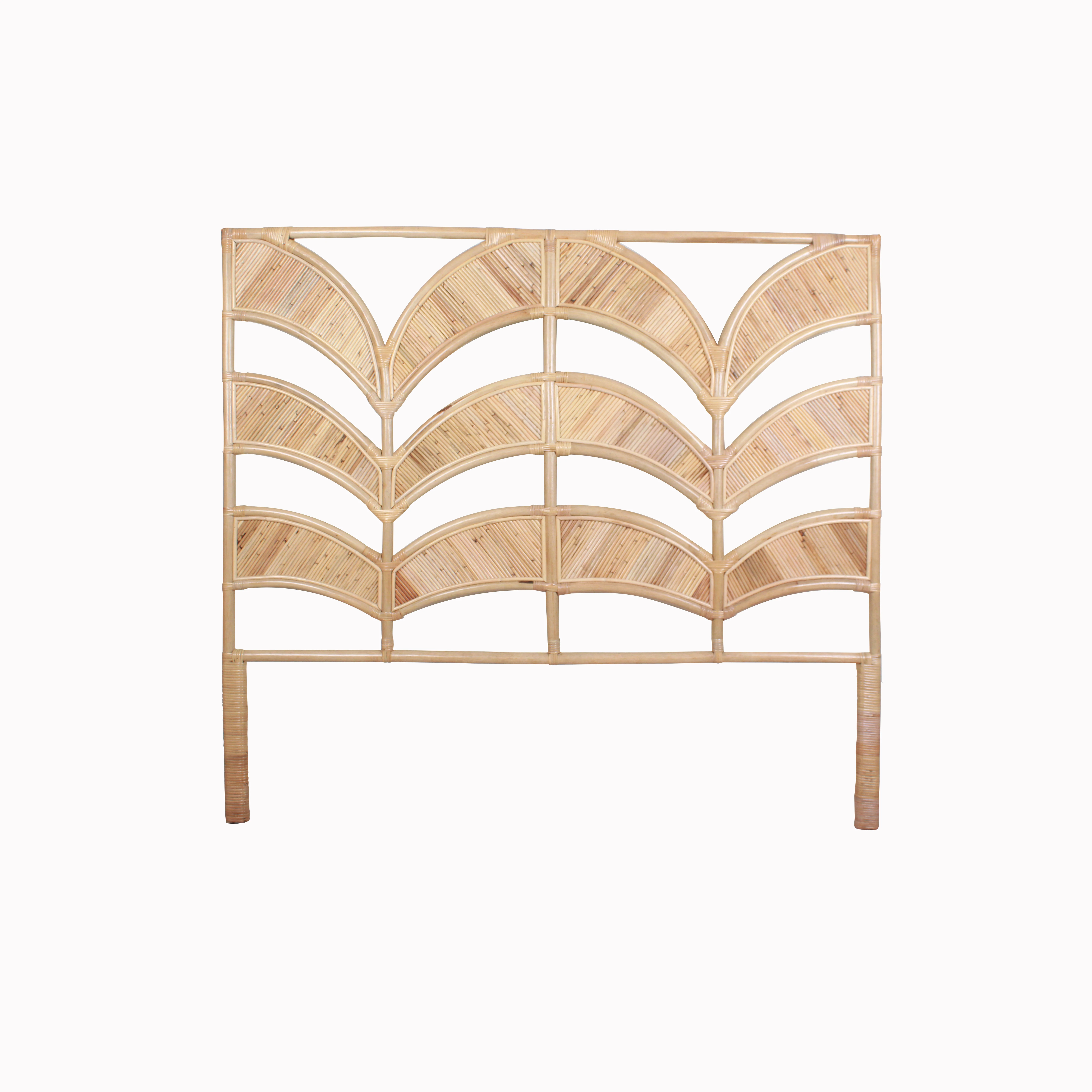 Home Furniture for Bedroom Rattan Headboard Handmade Rattan Bed Head Rattan Wave Design BedHead Wholesale Best Selling