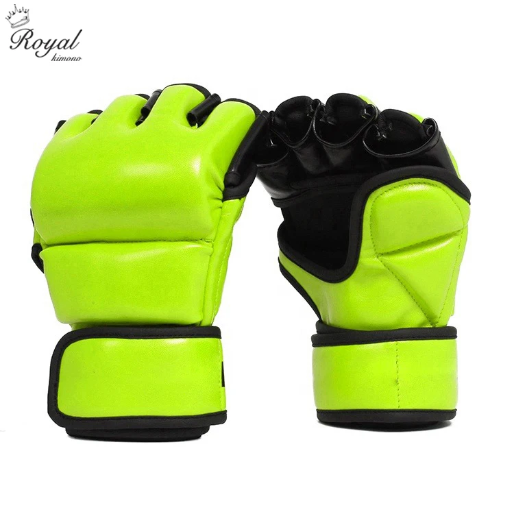 Free Customized Logo Wholesale Fight Grappling And Training Sparring Gloves MMA Leather Gloves
