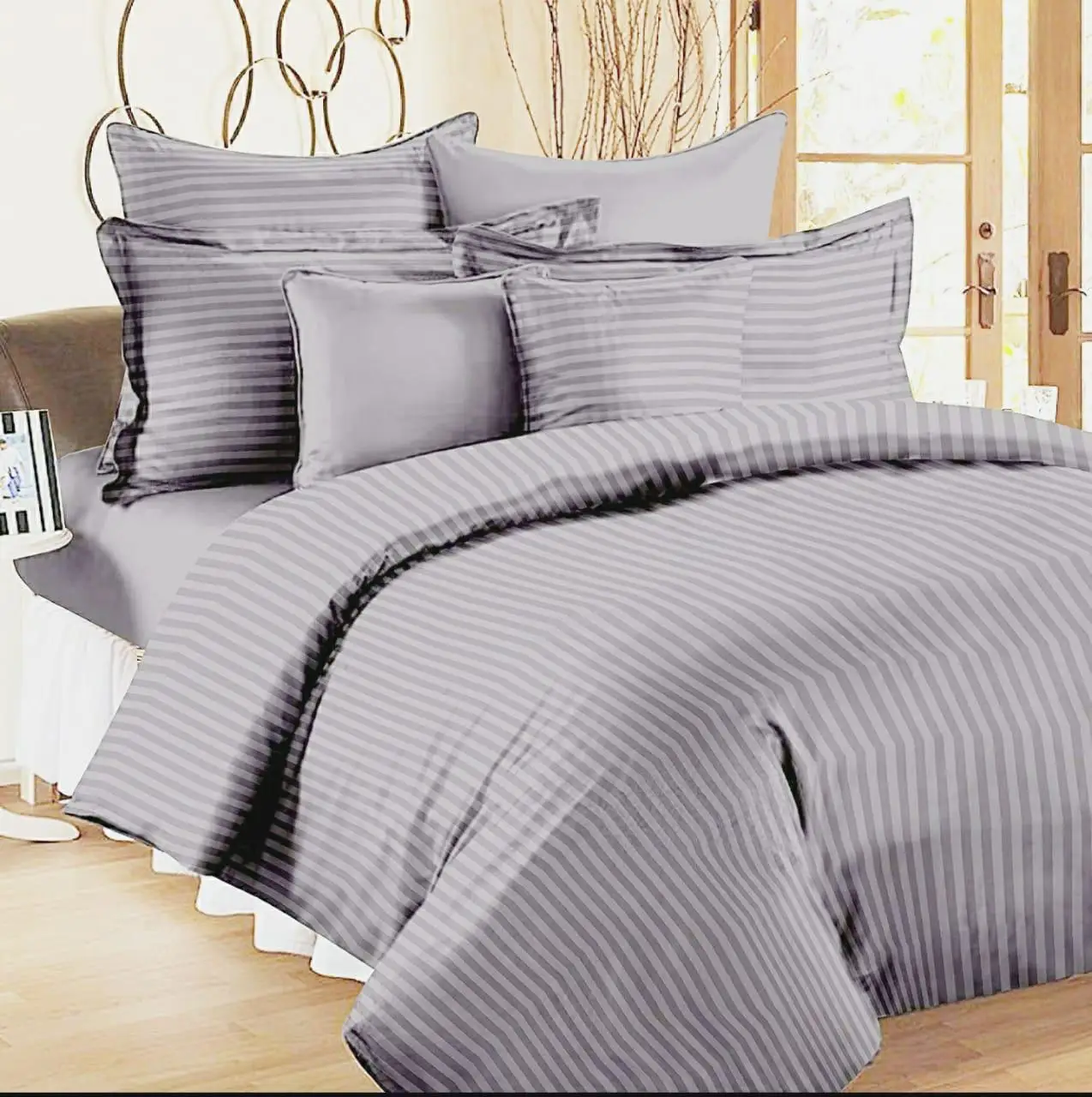 White luxury 100% cotton plain Sateen Hotel Bedding Set Bedsheets available in 210 TC 300 TC 400 TC By Avior