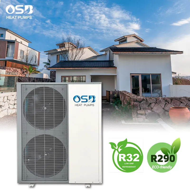 R32 R290 full dc inverter monoblock heat pump monoblock pompa ciepla hvac systems with heat pump for home heating and cooling