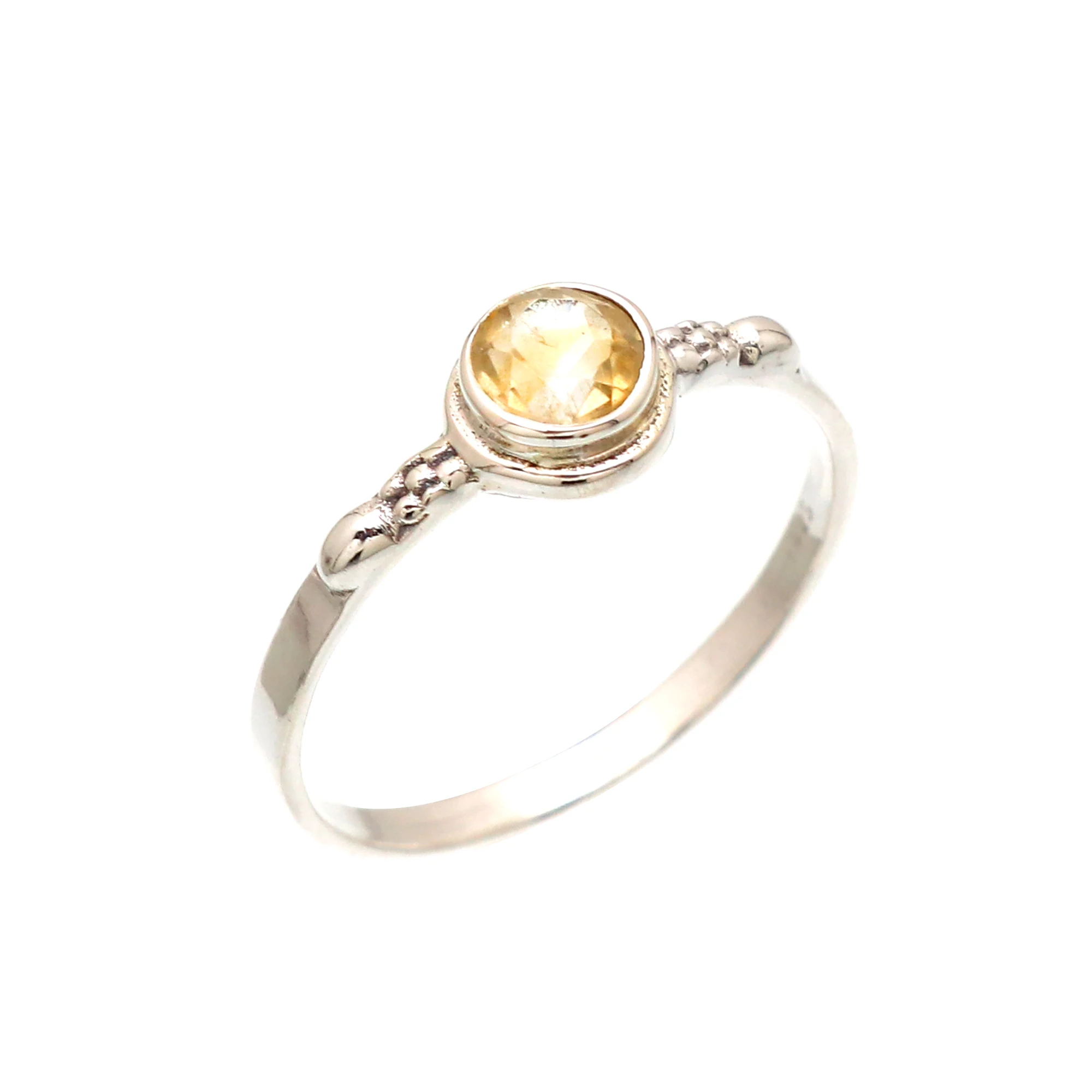 Wholesale Natural 925 Sterling Silver Ring Handmade Birthstone Wedding Gift Mom Wife-Amber Amethyst Garnet Iolite Citrine Pearl