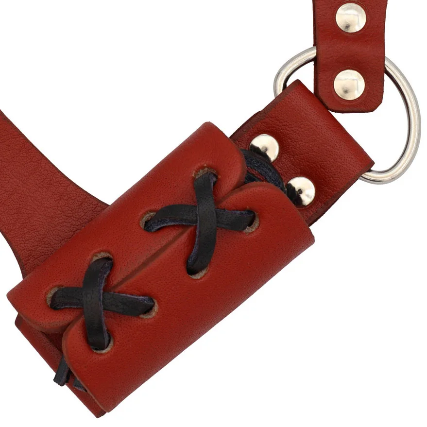 Top Quality Left Handed Medieval Sword Frog in Maroon Color made of Genuine Vegetable Tanned Cow Leather Sword Holster / Holder