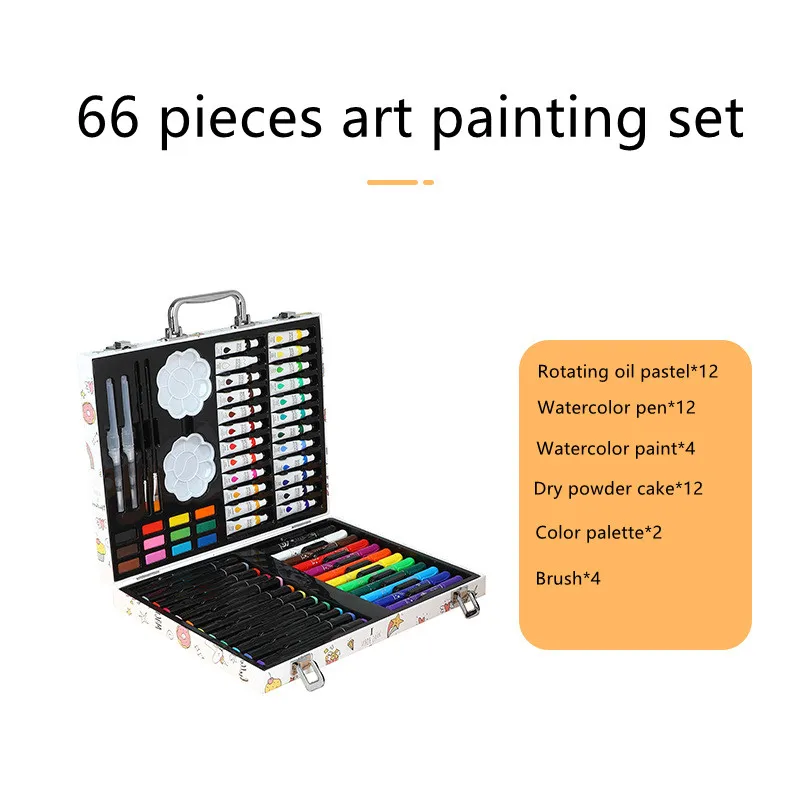 2024 New Arrival 53/66 Pieces Paper Art Drawing Tools Sets Colored Pencils For Drawing Kit Art Sets