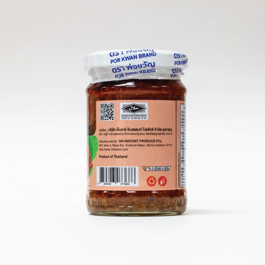 Premium Processing Food of Crab Oil Paste with Soybean Oil Salty and Sweet Taste by Por Kwan for Eat with Hot Rice and Cooking