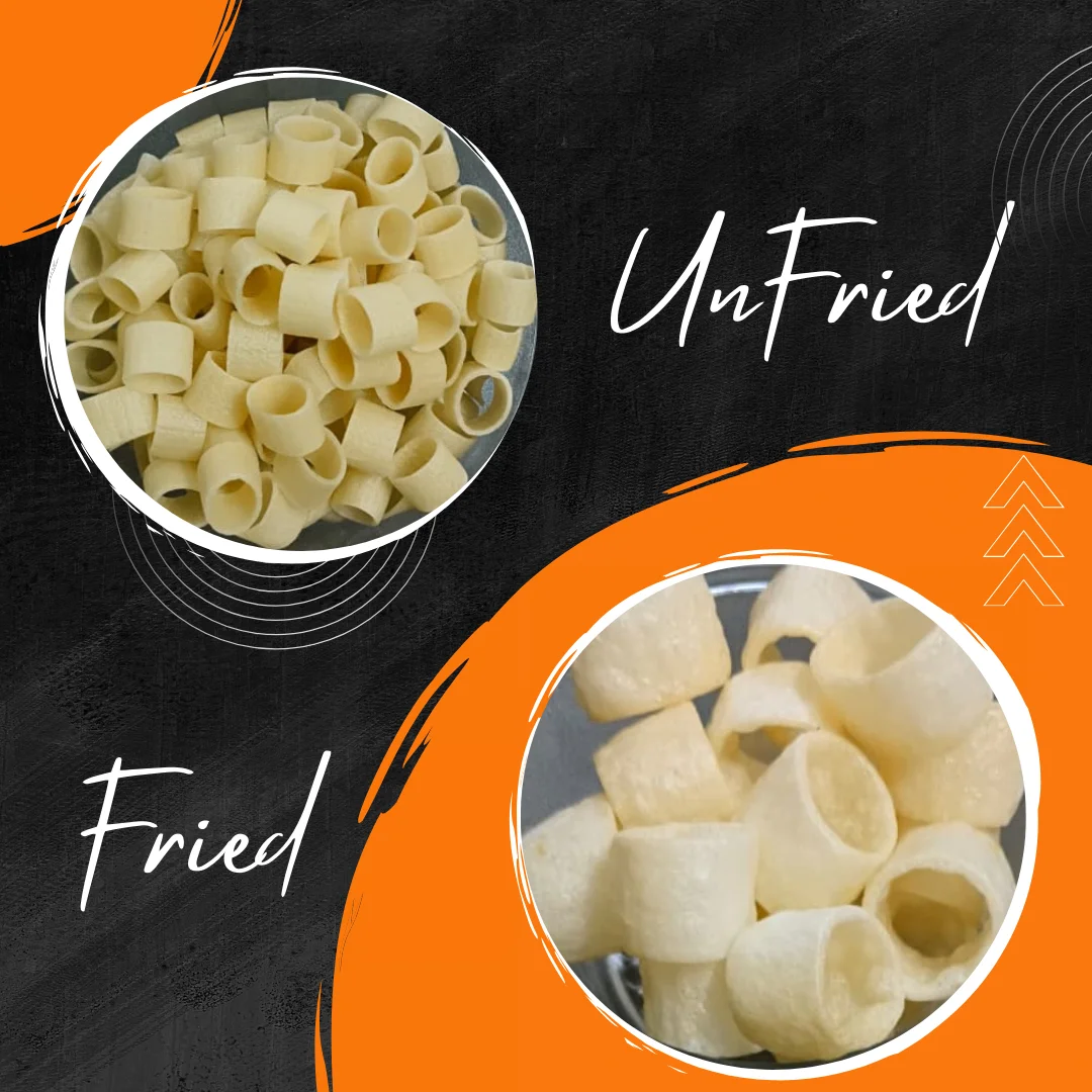 White Unfried Fryums Grain Snacks Delicious and Healthy Snack Food