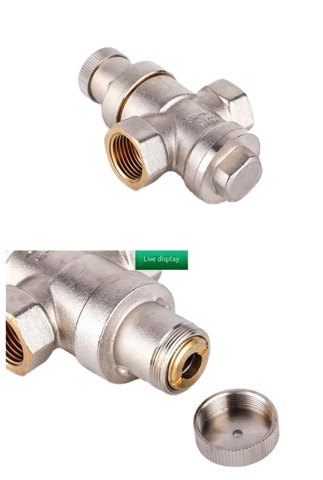 High Quality Custom Nickel Plated Brass Piston Pressure Reducing Valve Water Control Drain Valve