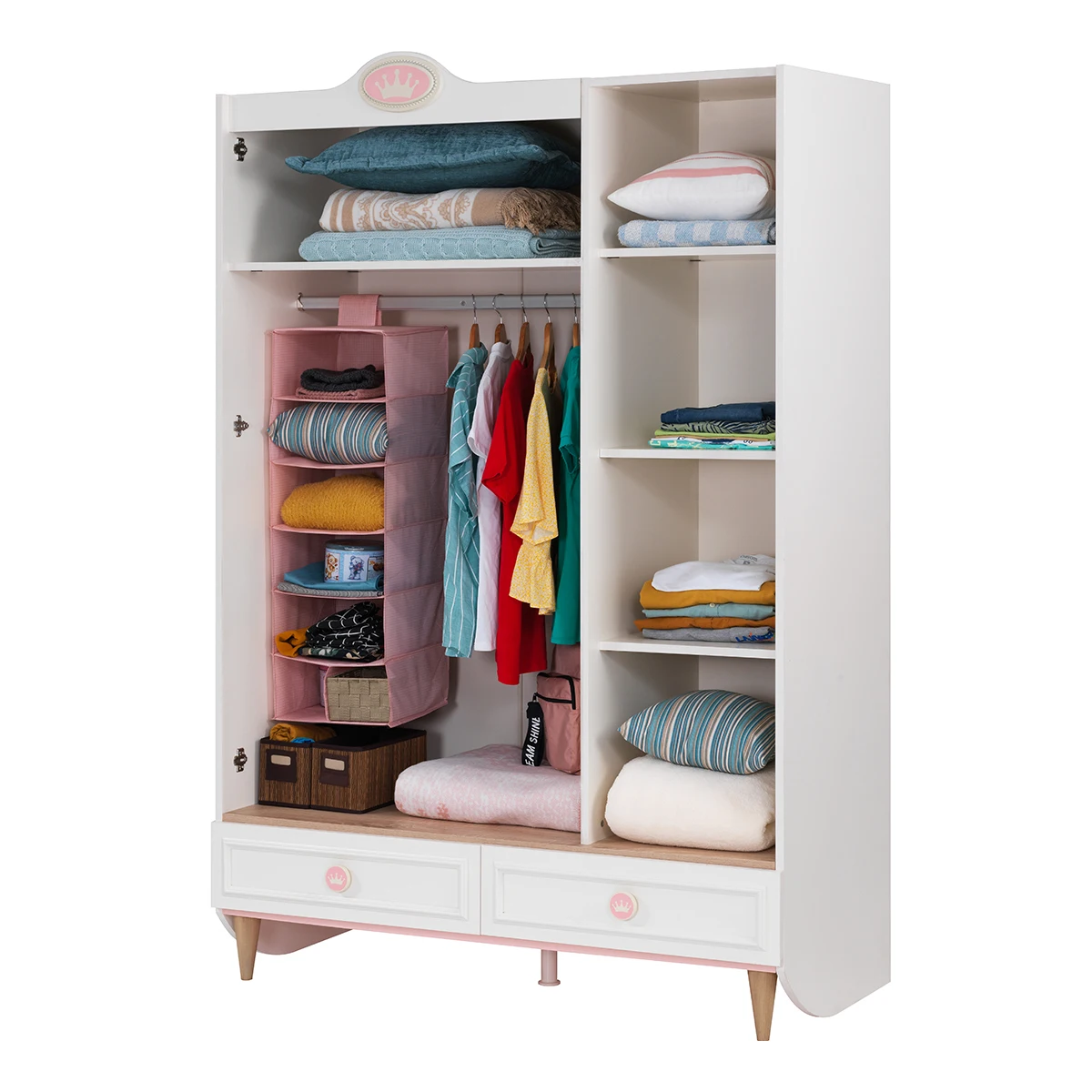 Best Quality Royal Bedroom New Sets Factory Seller Master Double Bed Young Girl Luxury Fabric Bed Bedroom Furniture