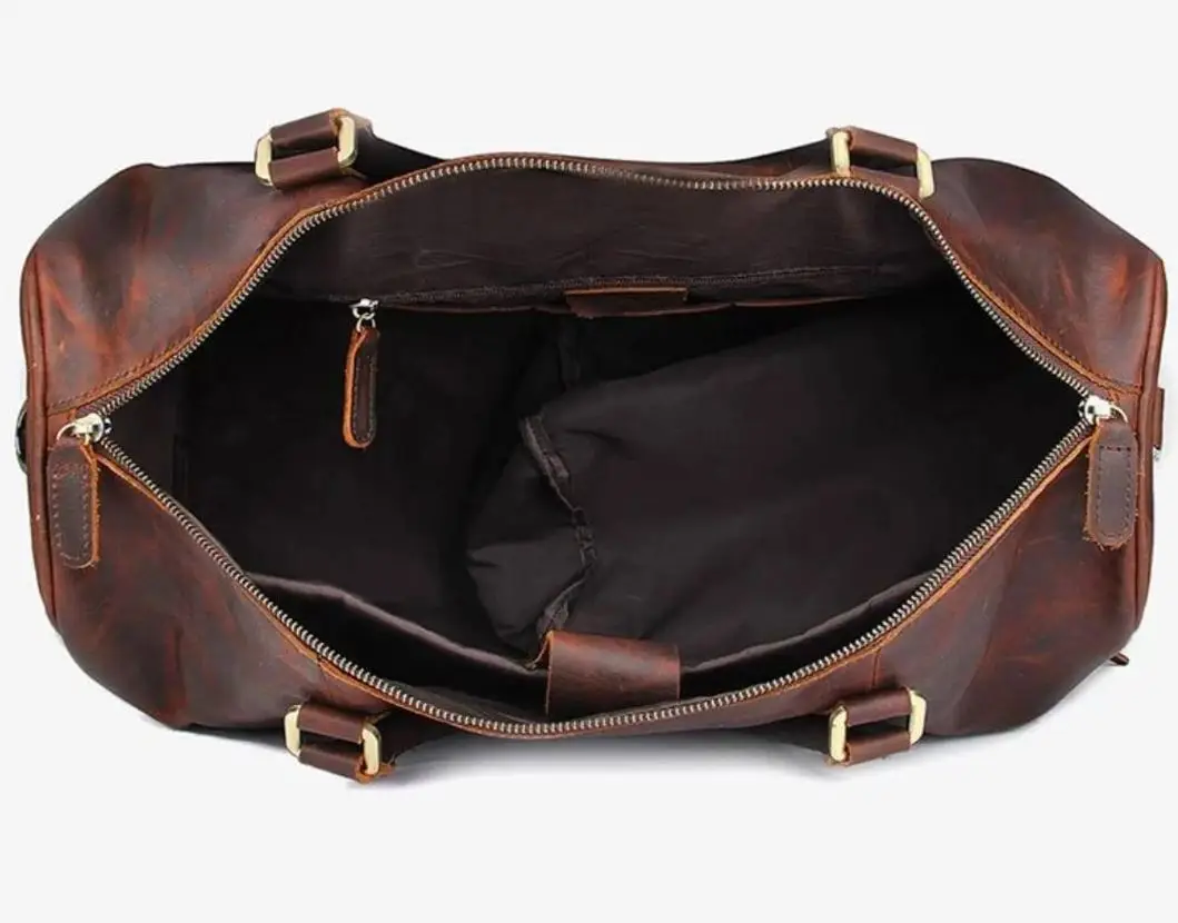 Handmade Leather Duffle Bag with Shoe Compartment Personalized Large Weekend Bag Vacation Holidays Travel Bag Best