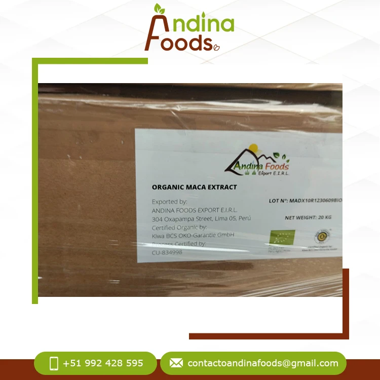 Leading Bulk Exporter of Top Notch Quality Root Parts Herbal Extract Maca Root Extract Powder from Peru