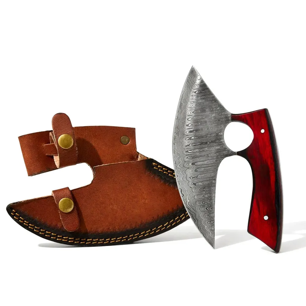 2023 new products ulu knife best for sale ulu knife / Handmade Damascus Steel Ulu Knife / high quality pizza axe