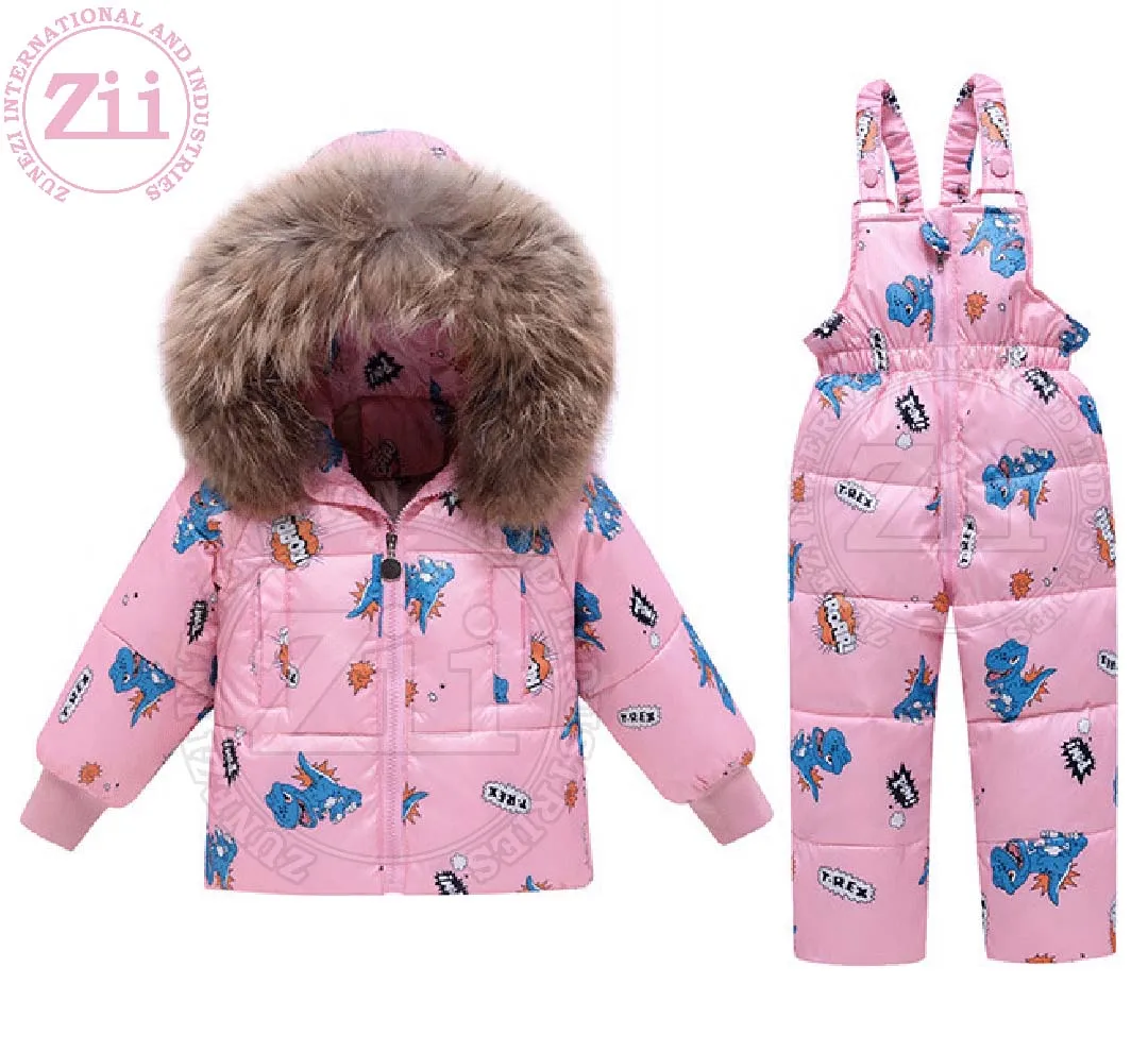 2023 New Design Custom Made Puffer Overalls Children Suit Wholesale Puffer Overalls Children Suit