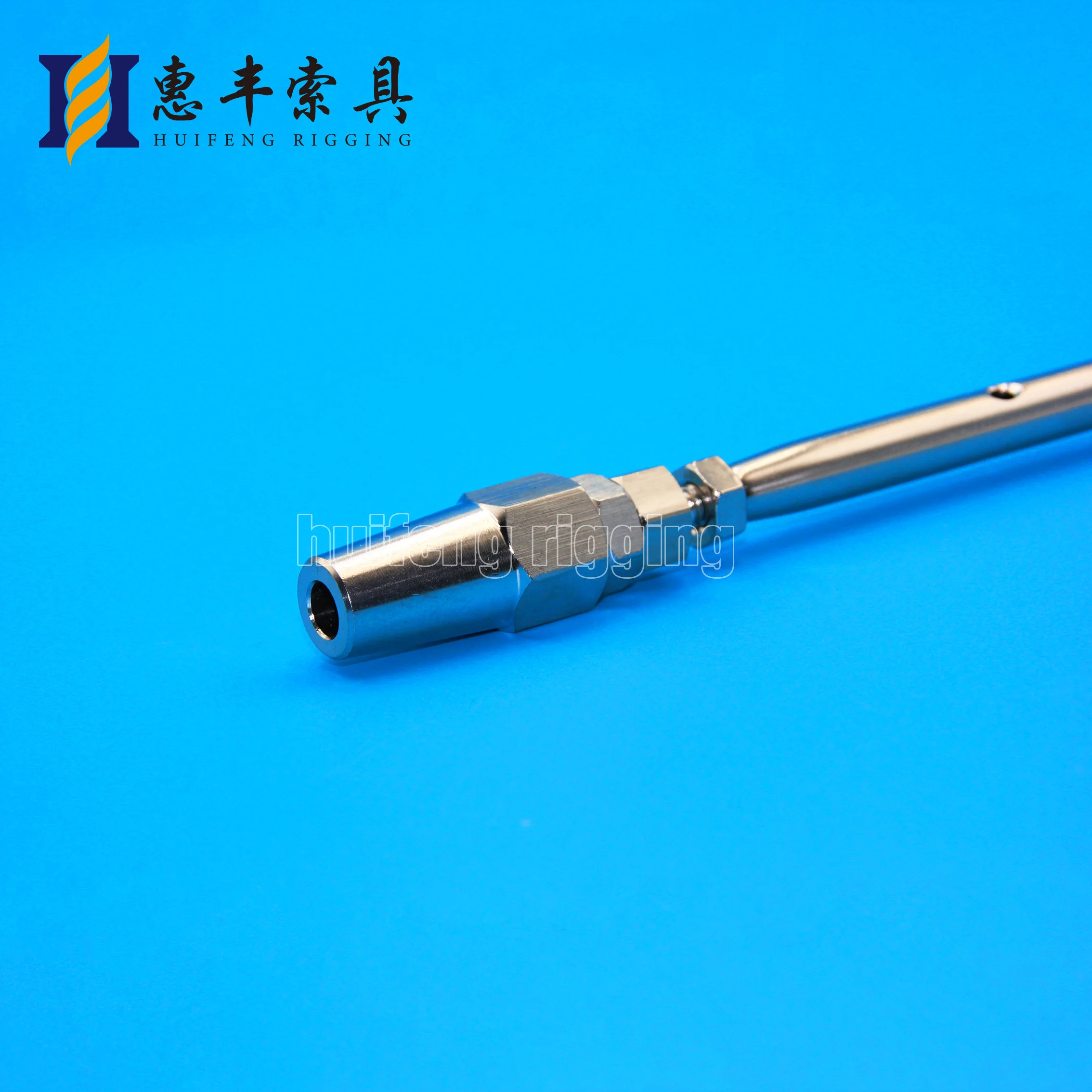 Stainless Steel Close Body Threaded Stud Tension Swageless Deck Toggle Terminal Turnbuckle With Quick Installation