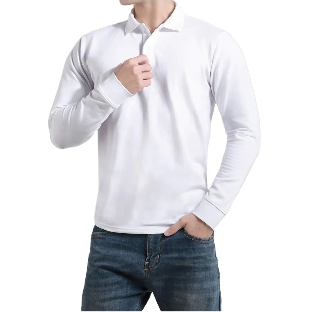 Mens long sleeve polo t shirts New design mens polo shirts Plain t shirt men clothing made in Viet Nam