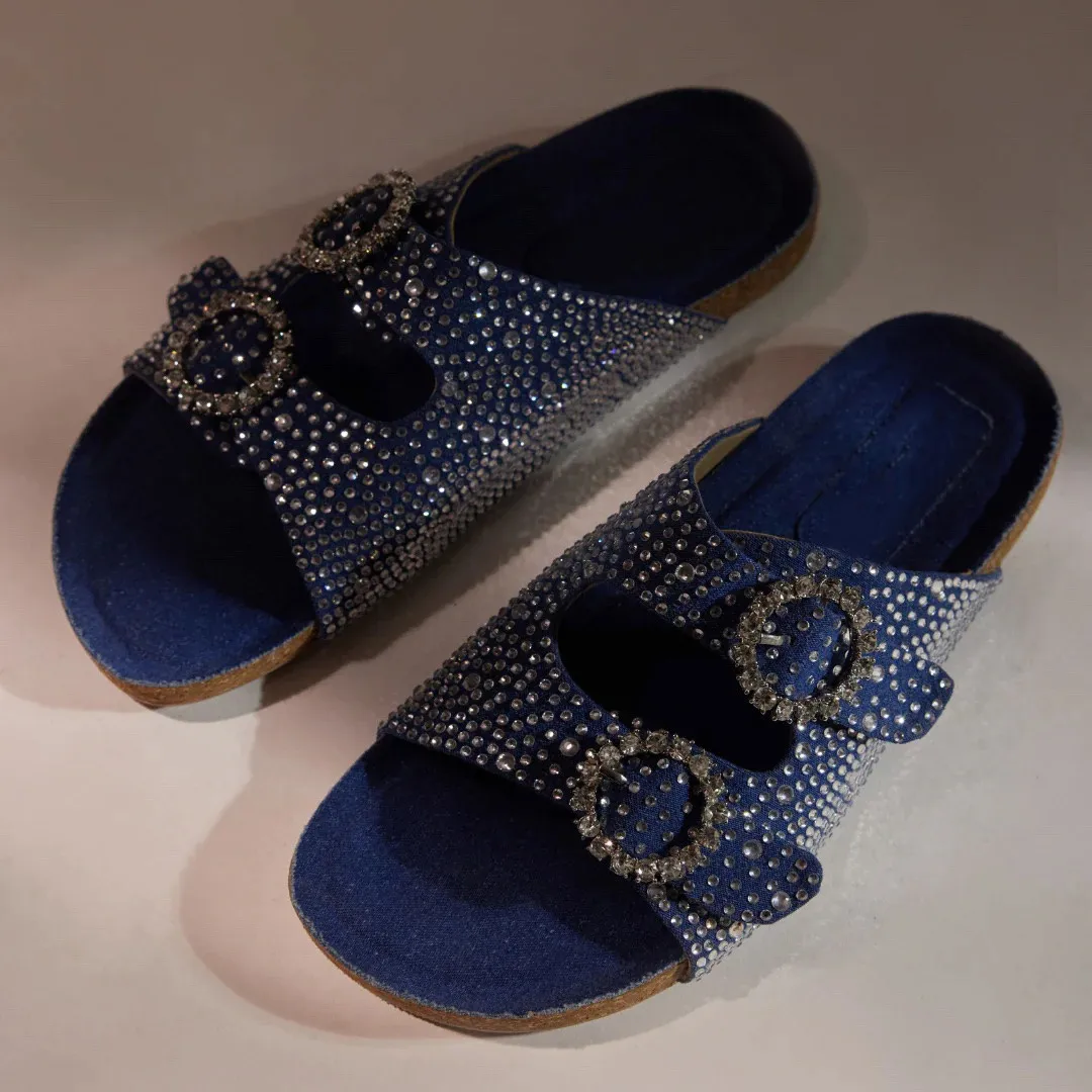 New style summer sexy party luxury toe sandals women flats ladies slip on shoes