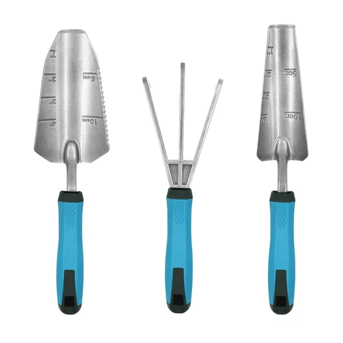3 Pieces Rust-Proof Garden Hand Tool Garden Shovel Rake Trowel aluminum Gardening Tools
