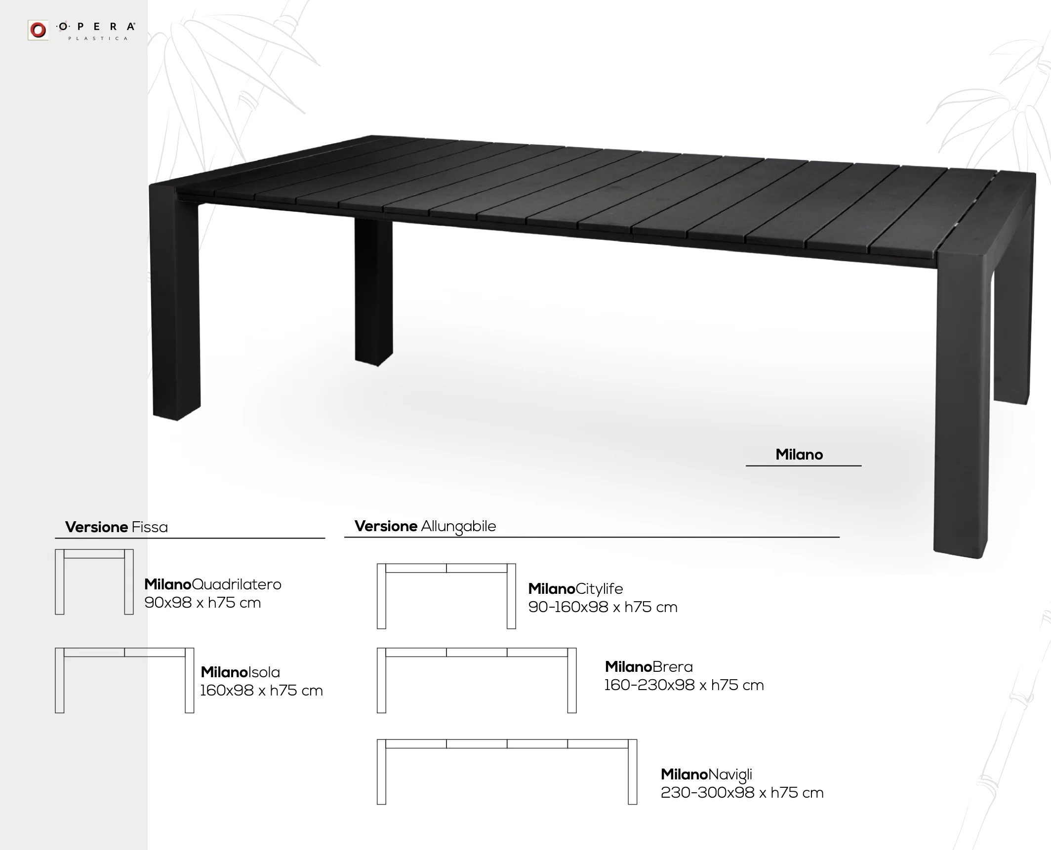 Italian High Quality Environmentally Friendly Outdoor Dining Table for Camping Beach Patio & Picnic Use in HORECA Decoration