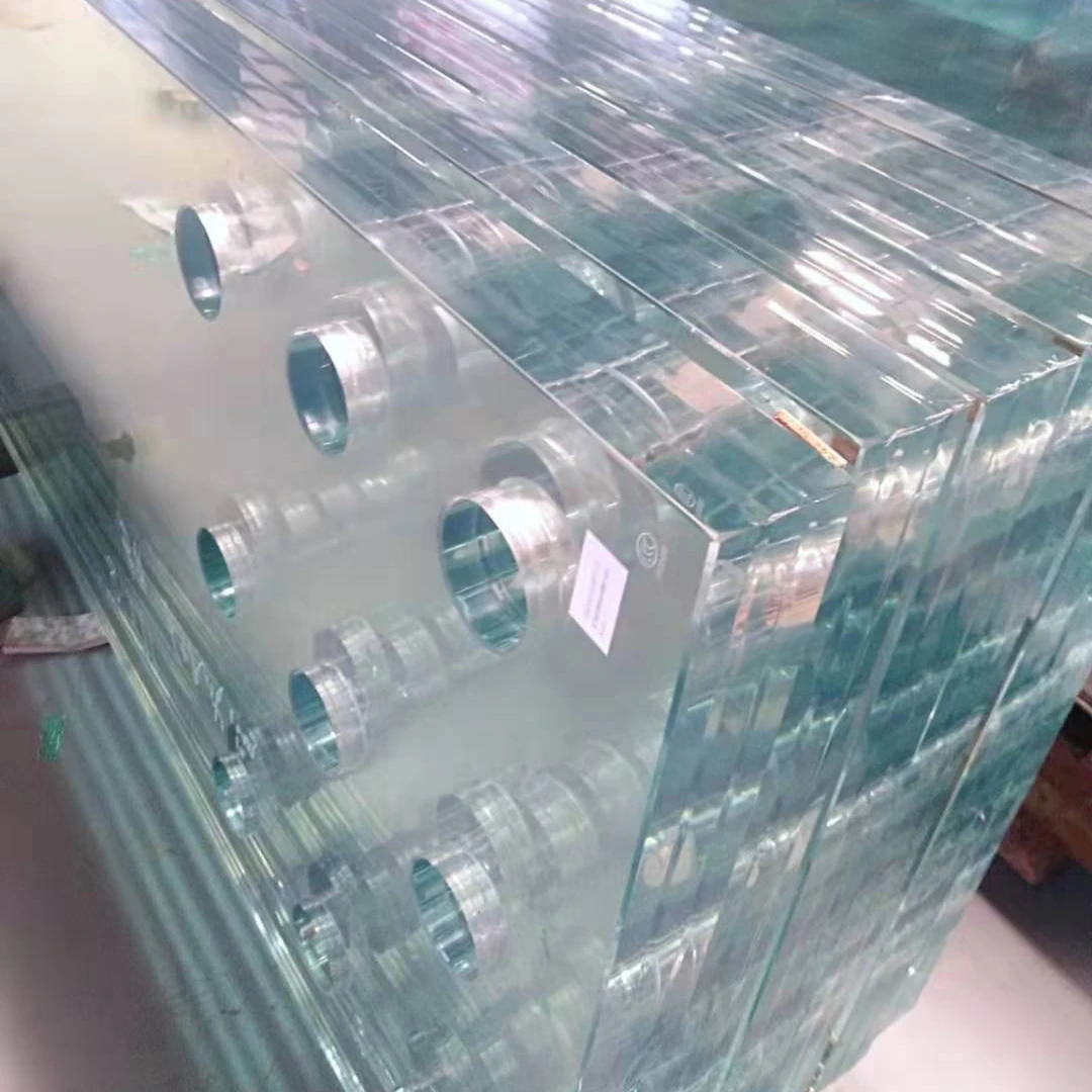 jumbo size low iron15+15/19+19 1.52/2.28 SGP/PVB tempered laminated glass for glass fin