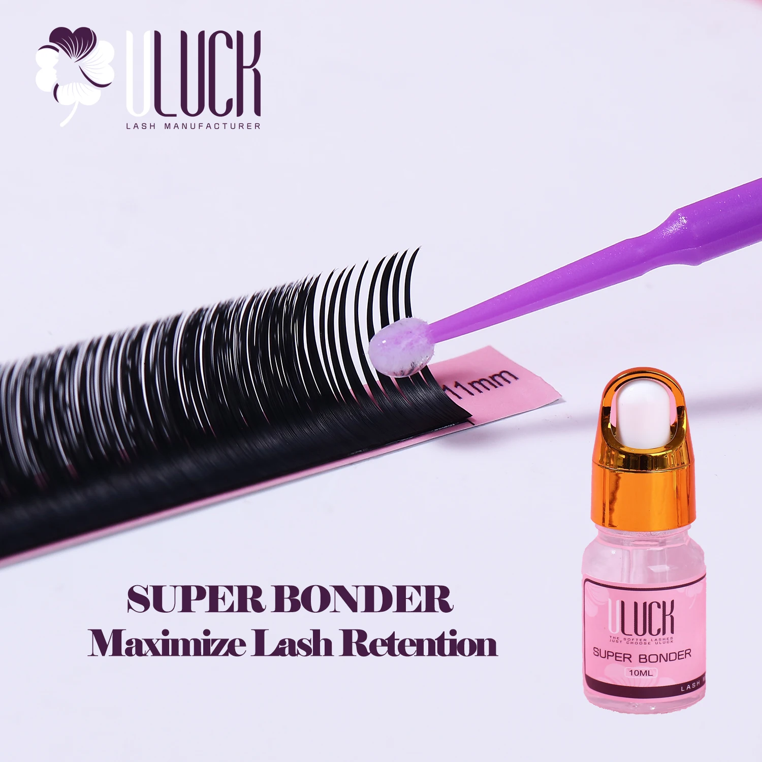 ULUCK  Professional Super Bonder 10ml Clear For Eyelash Extension Fast Drying Lash Glue quick Setting Lash Bonder